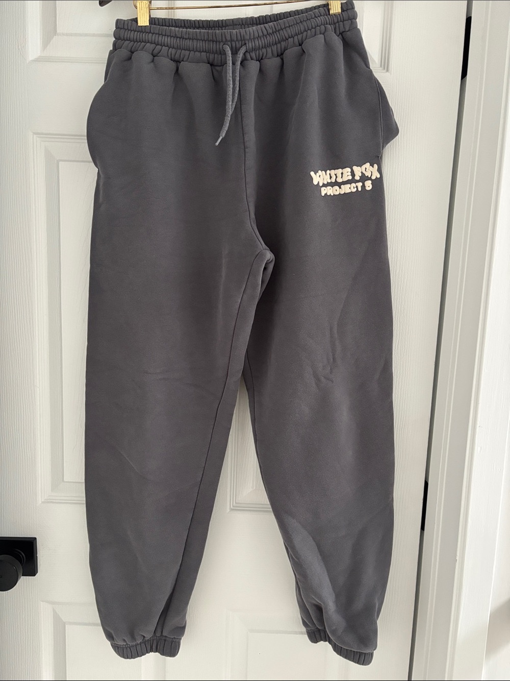 White fox  Charcoal Gray Sweatpants